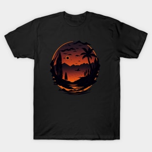 Retro vintage sunset T-Shirt